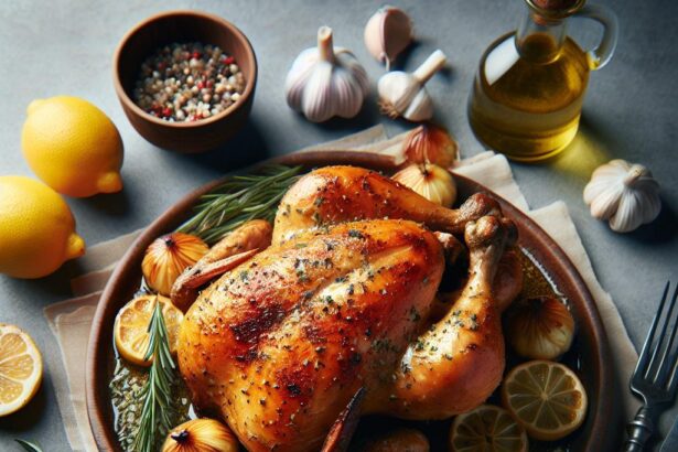 Zesty Lemon Garlic Roast Chicken: A Savory Feast Recipe