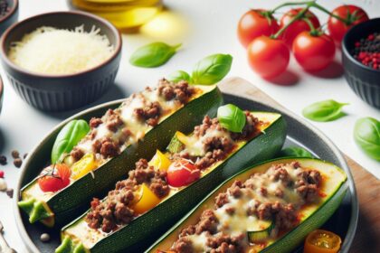 Savory Stuffed Zucchini Boats: Ground Beef Delight Recipe