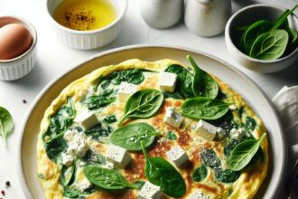 Wholesome Delight: Crafting the Creamy Spinach Feta Omelet
