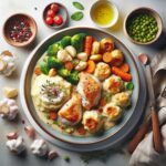 Cozy Creamy Chicken & Dumplings with Roasted Garlic Mash