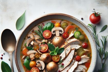 Savory Turkey and Mushroom Soup: A Hearty Comfort Bowl