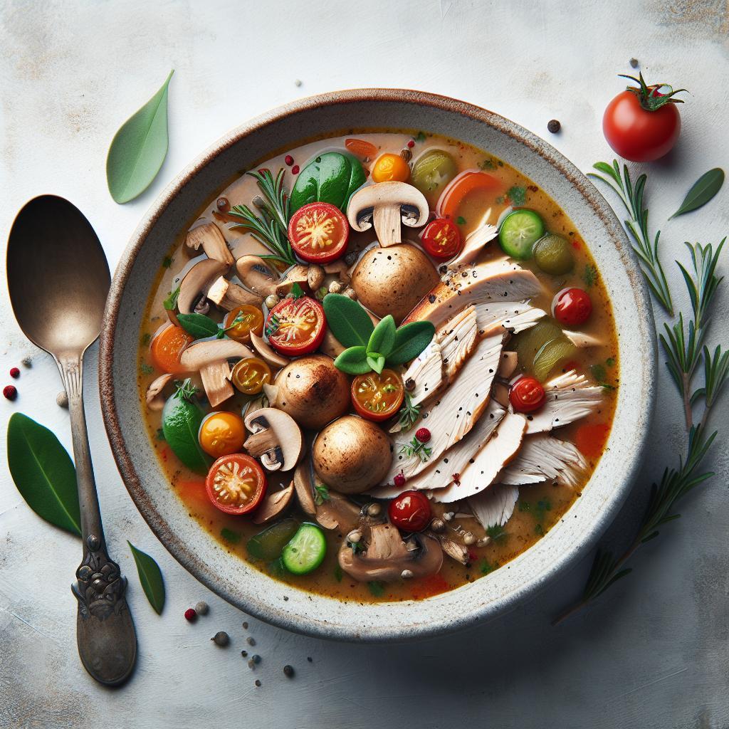 Savory Turkey and Mushroom Soup: A Hearty Comfort Bowl