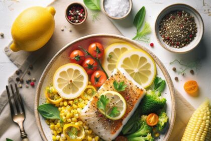 Zesty Baked Cod with Lemon and Sweet Corn Delight