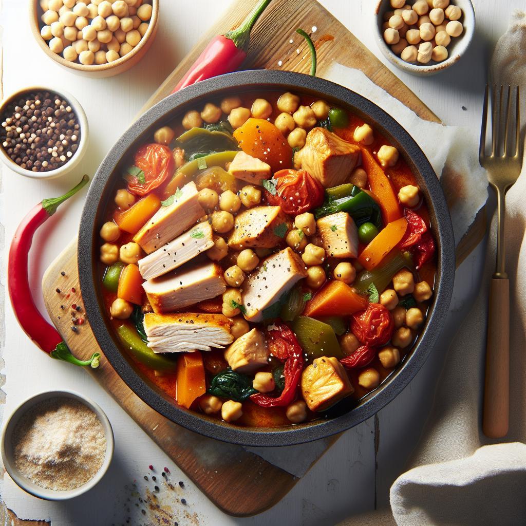 Hearty One-Pot Chickpea and Turkey Stew: Simple & Wholesome