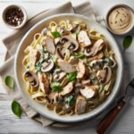 Indulge in Creamy Mushroom & Chicken Pasta Delight