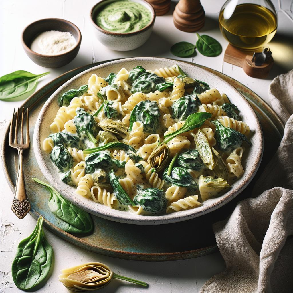 Indulge in Creamy Spinach Artichoke Pasta Perfection