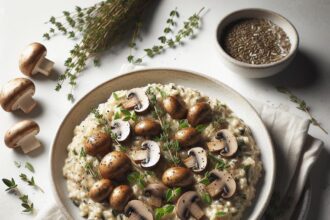 Savor the Creamy Magic of Mushroom Thyme Risotto Delight