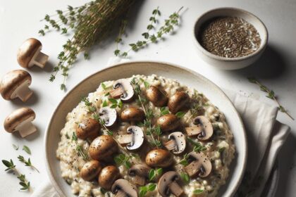 Savor the Creamy Magic of Mushroom Thyme Risotto Delight