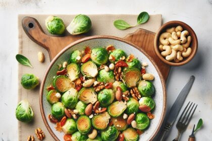 Crunchy Roasted Brussels Sprouts with Nutty Goodness Delight
