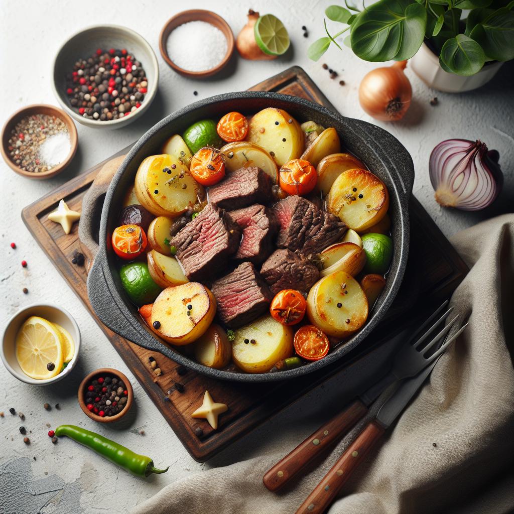 Hearty One-Pot Beef and Potato Bake: Easy Comfort Meal