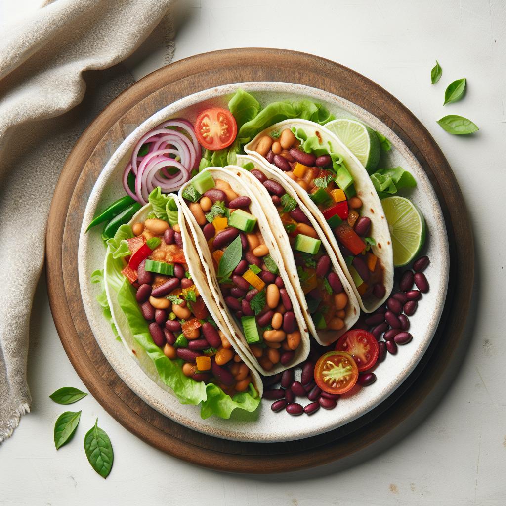 Hearty Vegetarian Bean Tacos: Flavorful Meatless Magic
