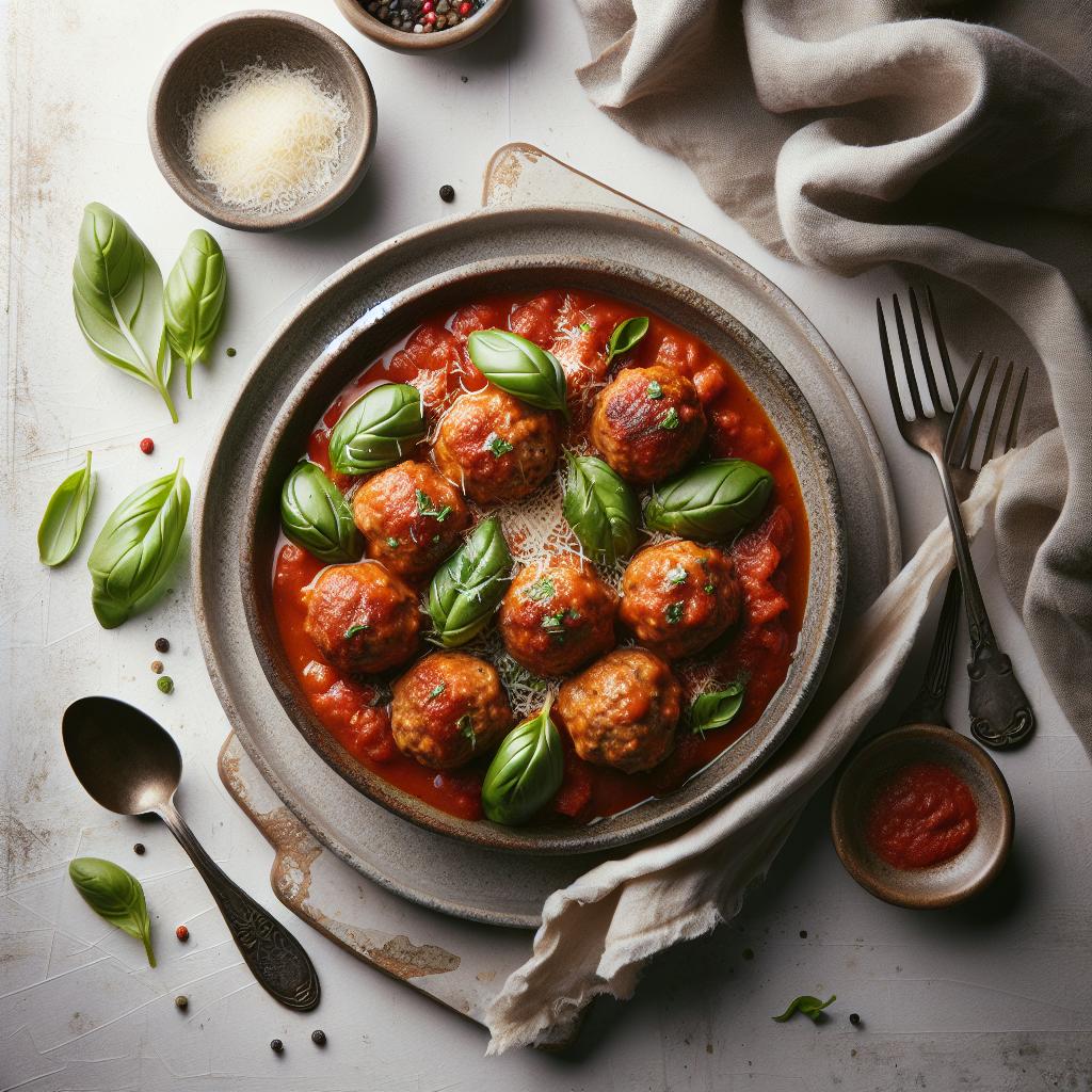Savory Turkey Meatballs Simmered in Rich Marinara Sauce