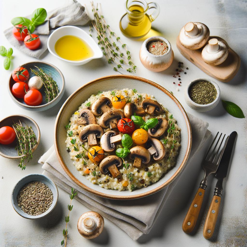 Savor the Creamy Magic of Mushroom Thyme Risotto Delight