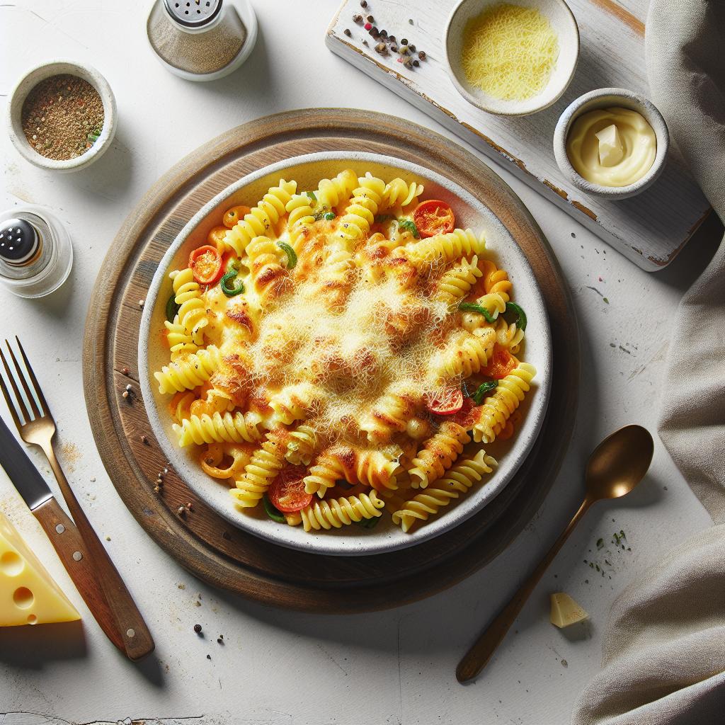 Golden Baked Fusilli Pan: A Cheesy Pasta Delight Recipe