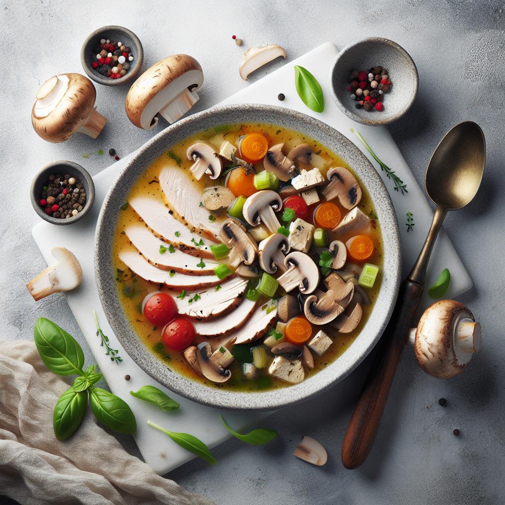 Savory Turkey and Mushroom Soup: A Hearty Comfort Bowl