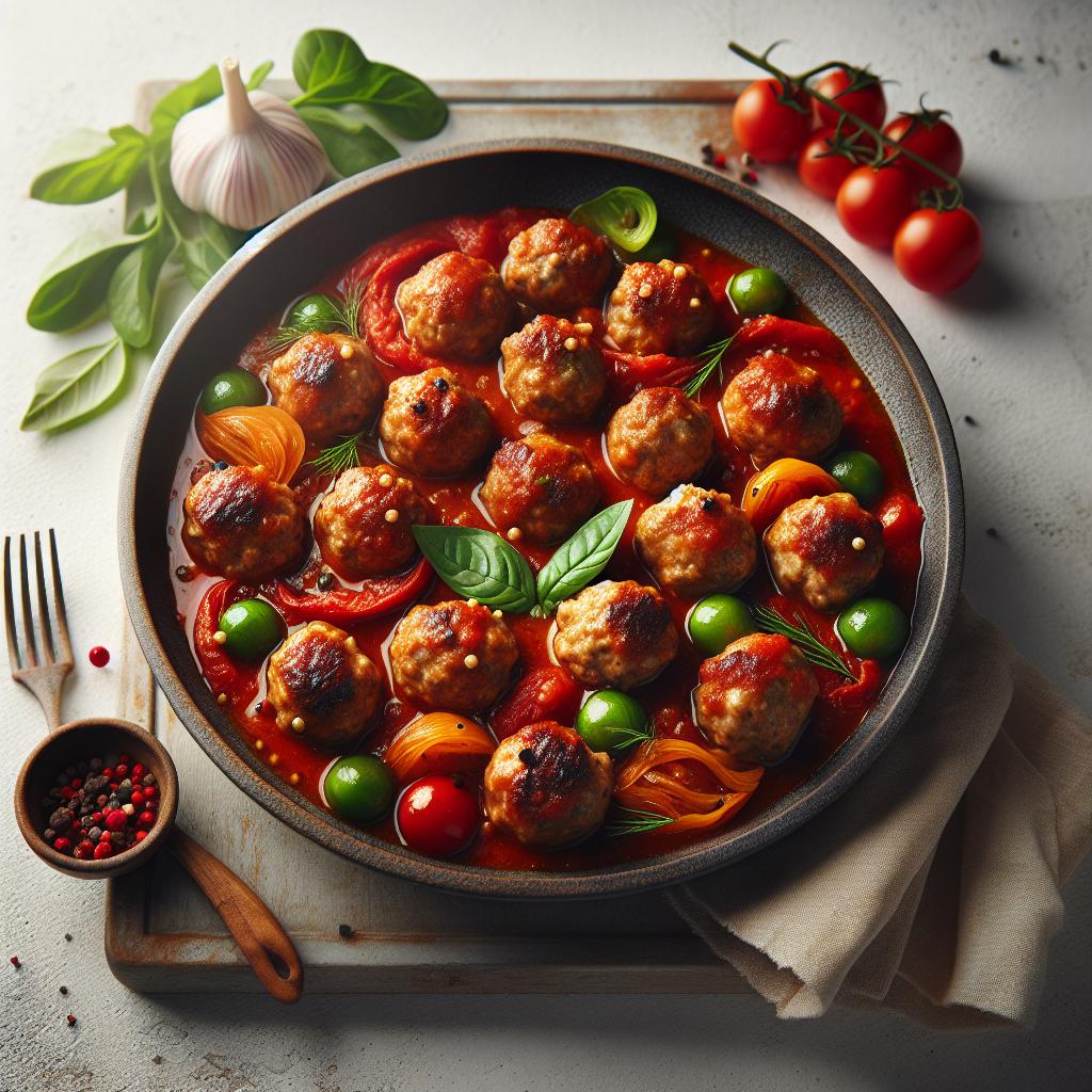 Savory Turkey Meatballs Simmered in Rich Tomato Sauce