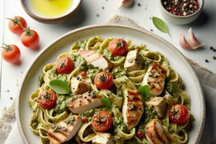 Savor the Flavor: Creamy Pesto Chicken Pasta Delight