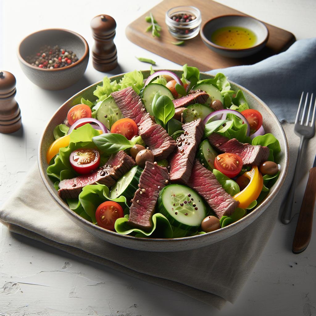 Fresh & Flavorful: Savor a 15-Minute Beef Salad Delight