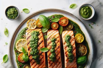 Savor the Flavor: Perfect Baked Salmon with Fresh Pesto