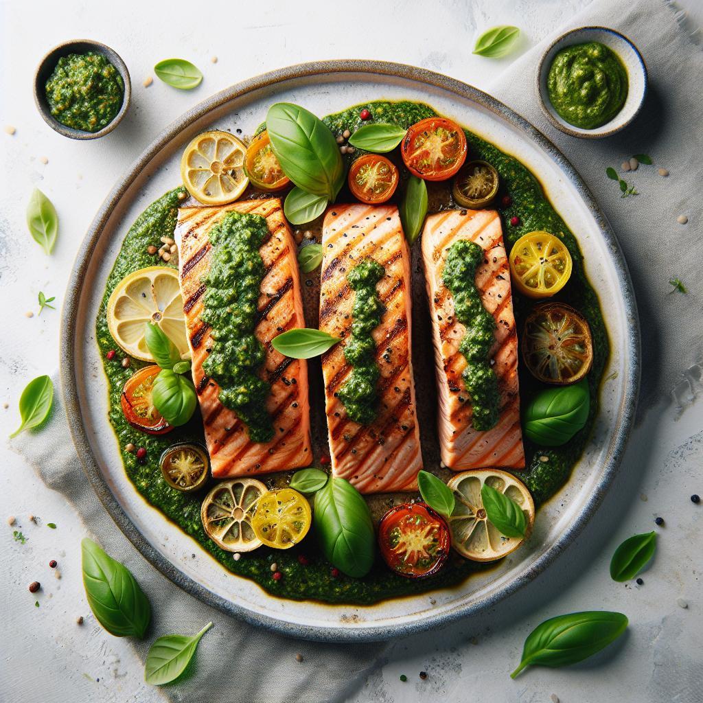 Savor the Flavor: Perfect Baked Salmon with Fresh Pesto