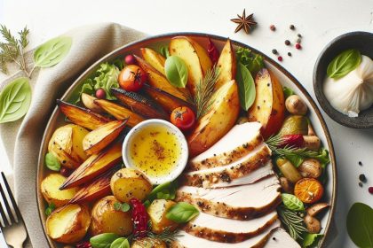 Golden Harvest: Perfect Roasted Potato and Turkey Delight