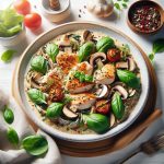 Savor the Creamy Mushroom and Chicken Plate Delight