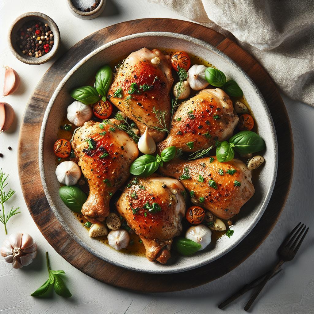 Savory Roasted Garlic Chicken Thighs: A Flavorful Feast