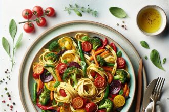 Roasted Veggie Fettuccine: A Colorful Twist on Classic Pasta