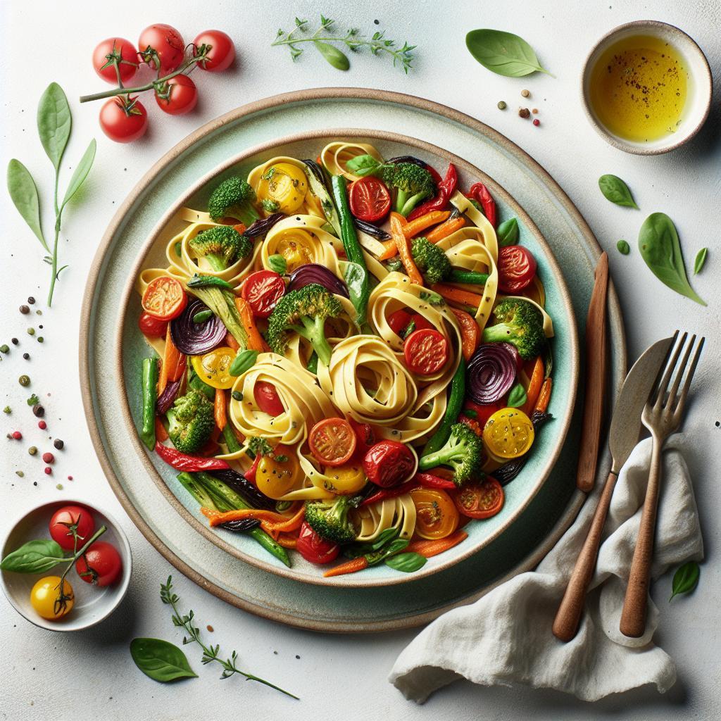 Roasted Veggie Fettuccine: A Colorful Twist on Classic Pasta