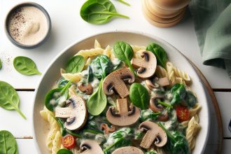 Savor the Flavor: Creamy Mushroom & Spinach Pasta Delight