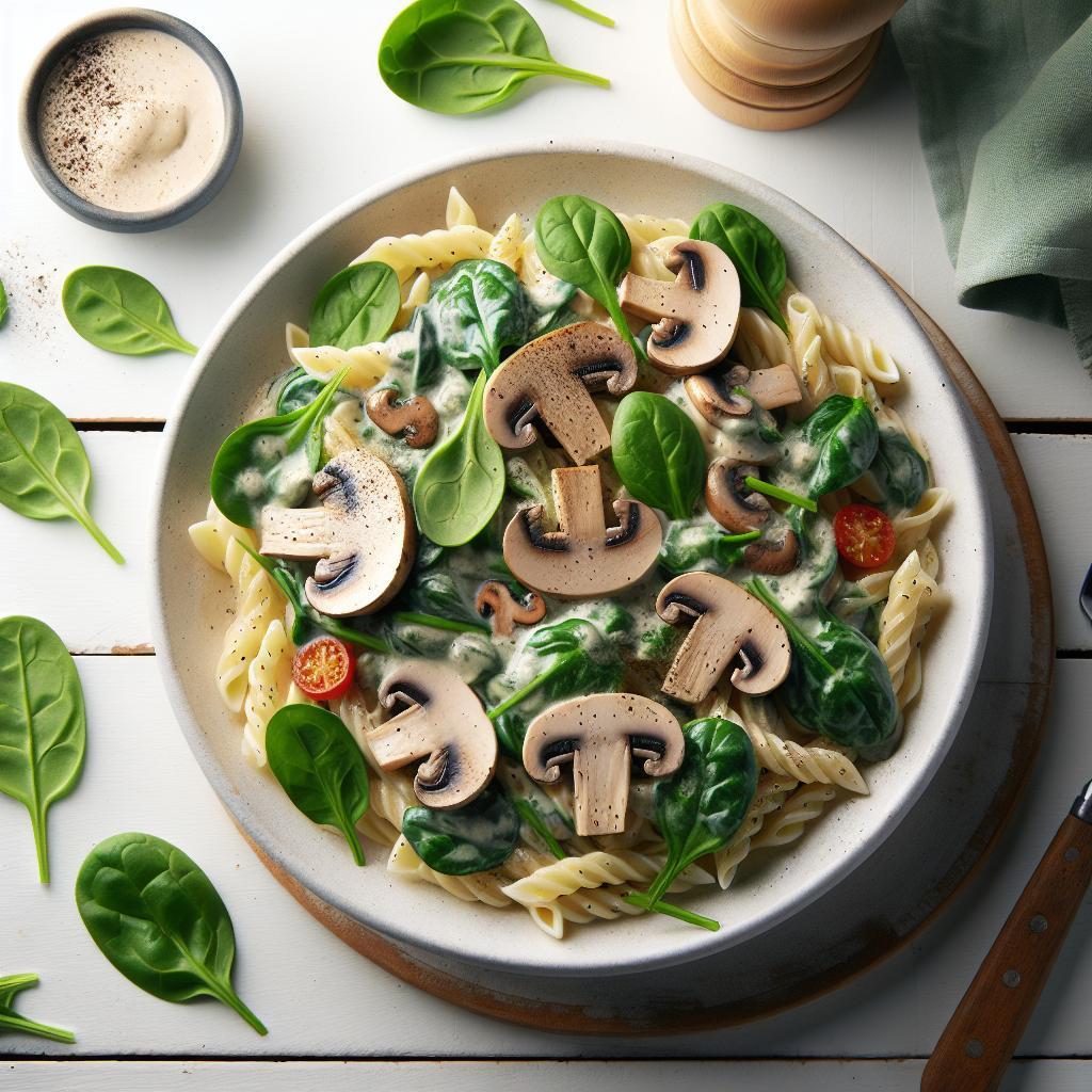 Savor the Flavor: Creamy Mushroom & Spinach Pasta Delight