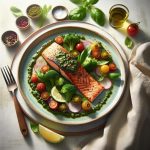 Southern Flair: Baked Salmon with Zesty Pesto Twist