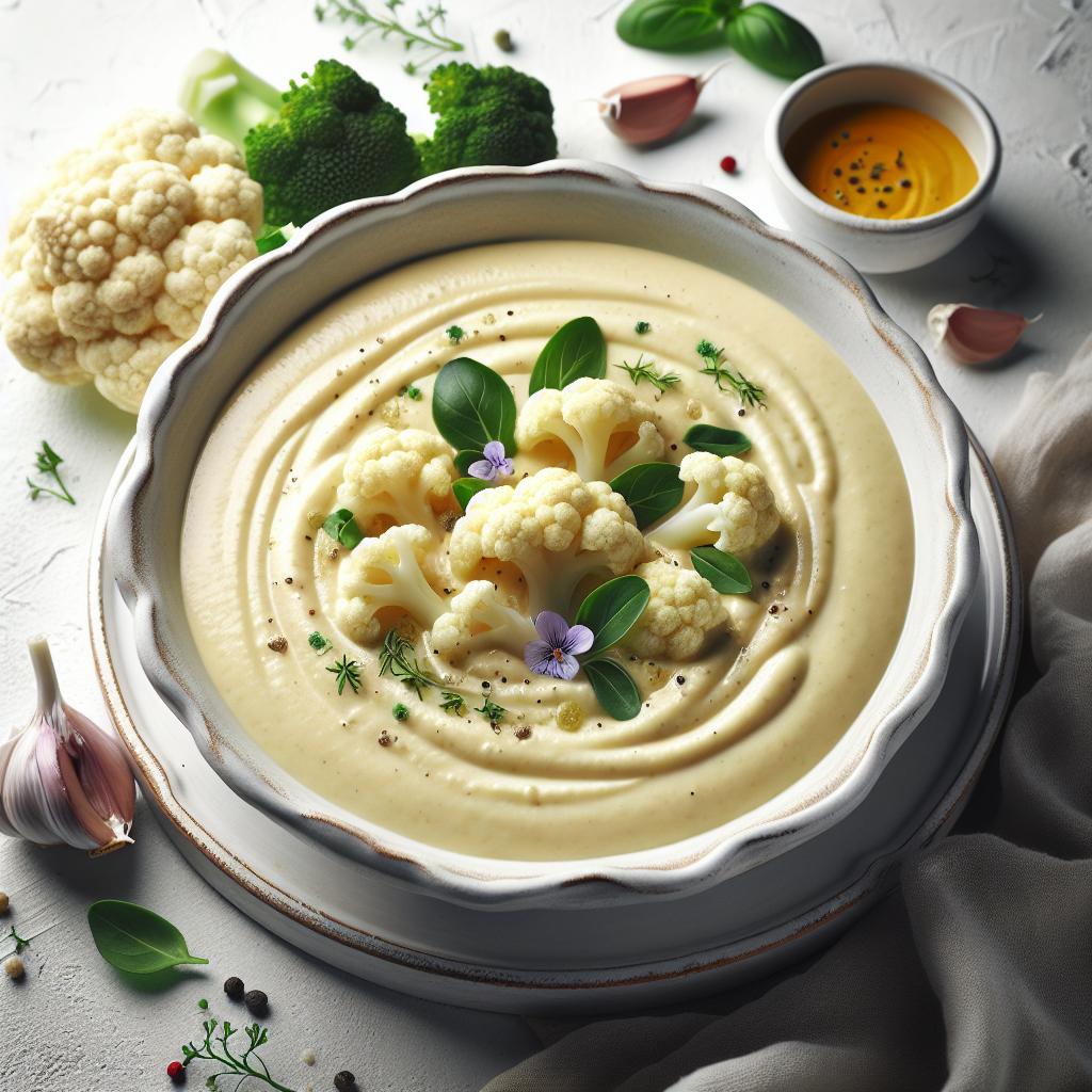 Velvety Garlic Cauliflower Soup: A Creamy Comfort Bowl