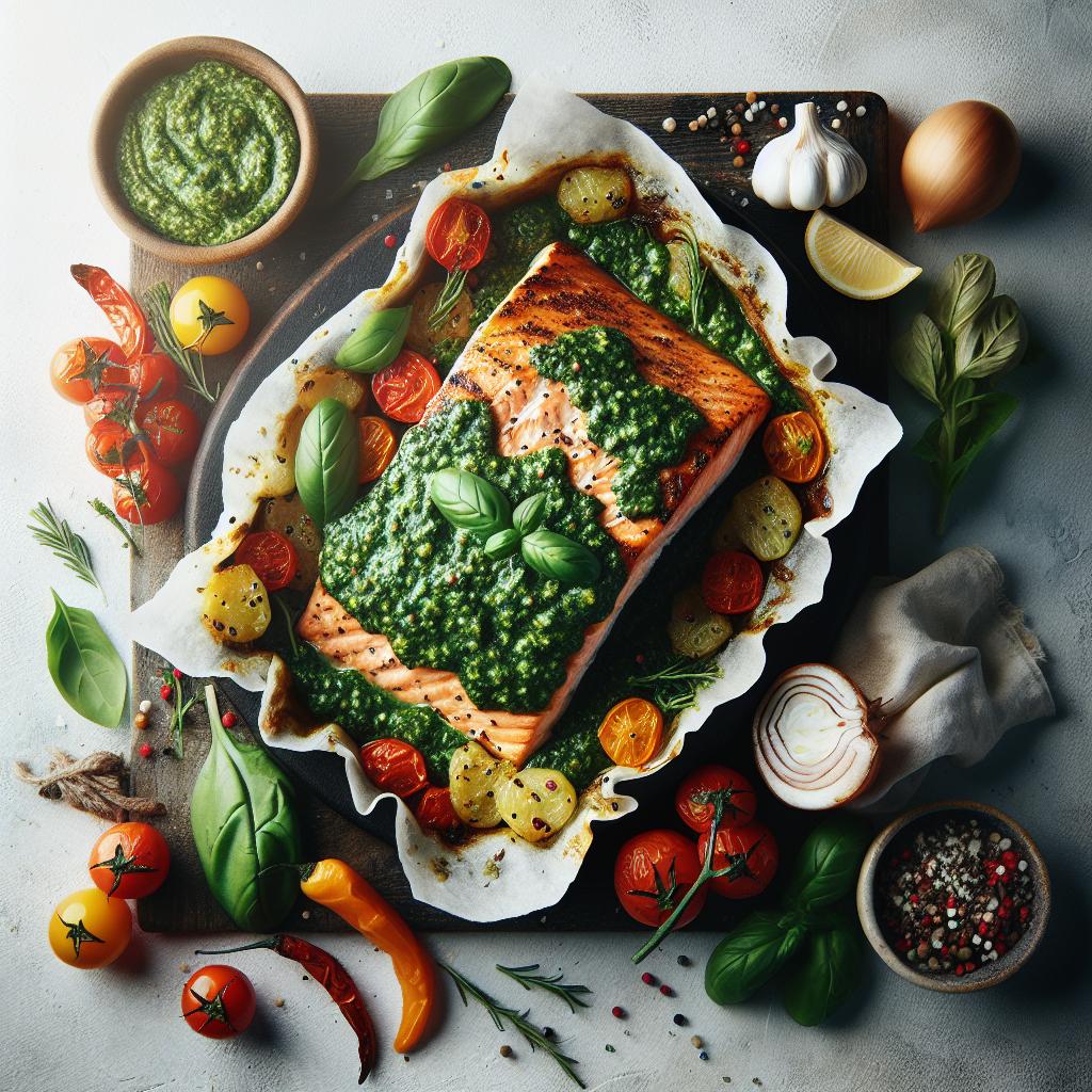 Savor the Flavor: Perfect Baked Salmon with Fresh Pesto