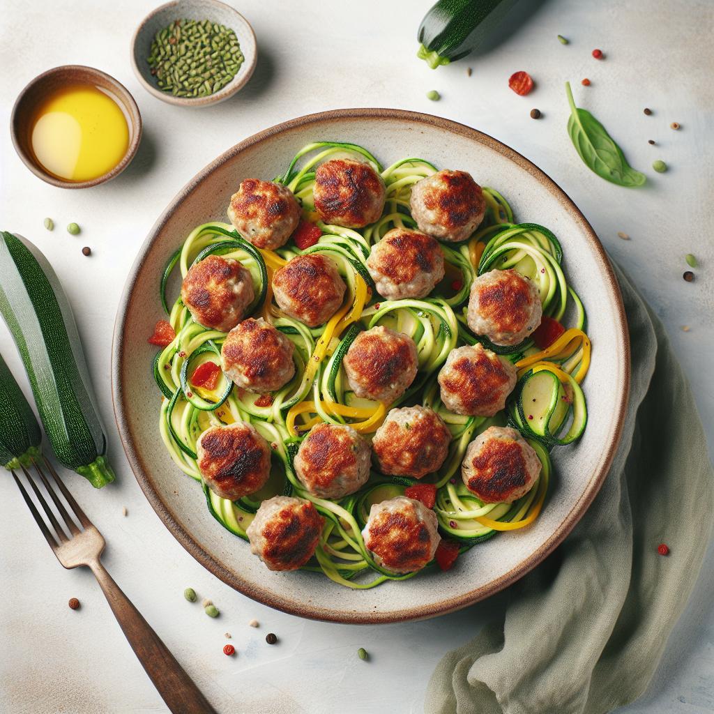 Savor Healthy Turkey Meatballs with Zesty Zucchini Noodles