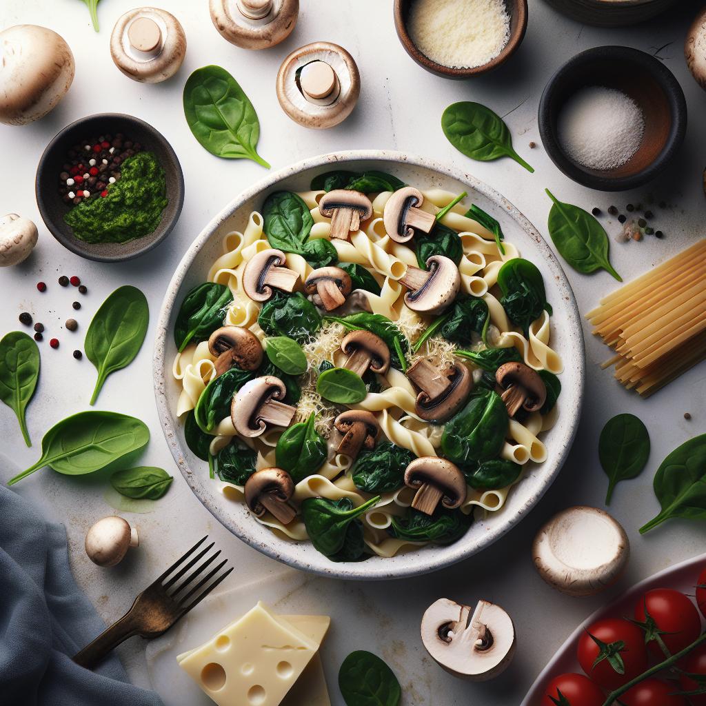 Savor the Flavor: Creamy Mushroom & Spinach Pasta Delight