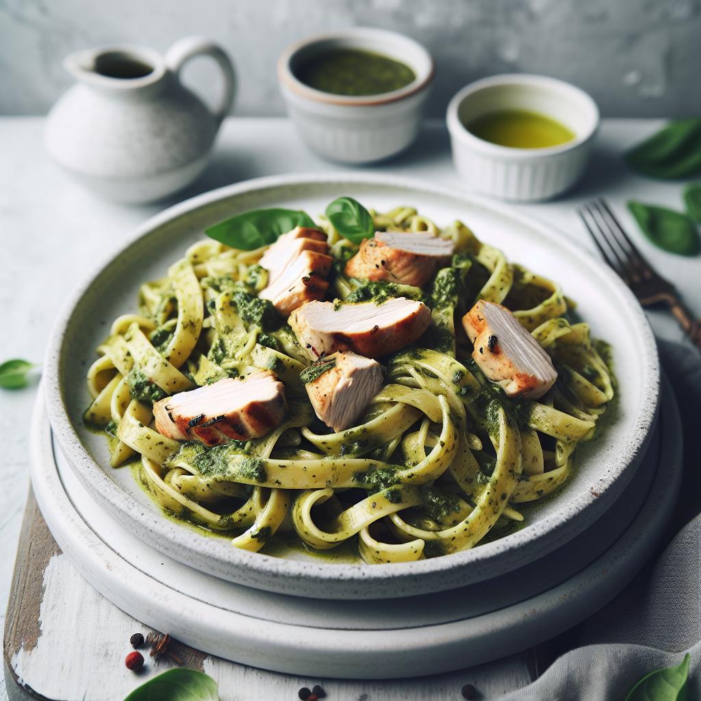 Savor the Flavor: Creamy Pesto Chicken Pasta Delight