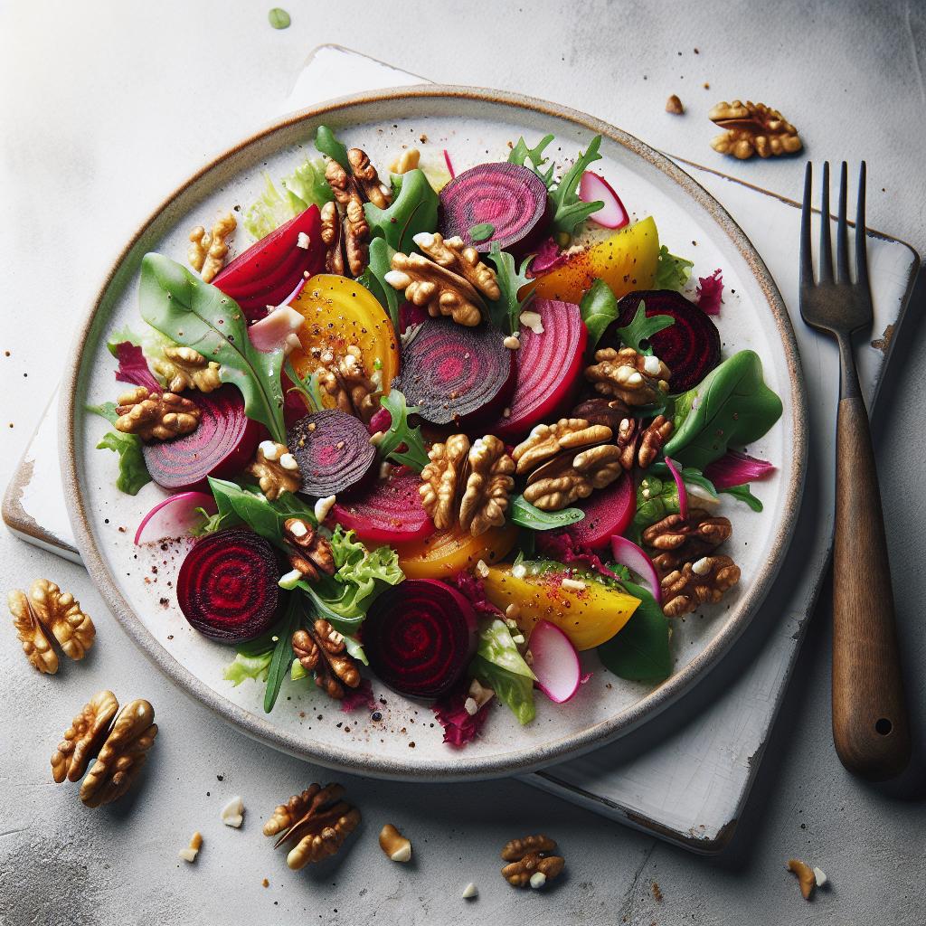 Southern Charm: Roasted Beet Walnut Salad Delight