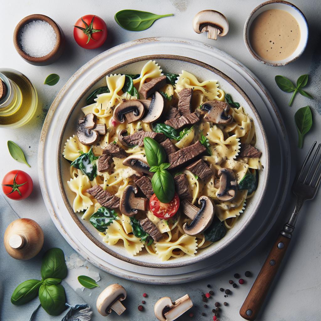 Savor the Flavor: Creamy Mushroom & Beef Pasta Delight
