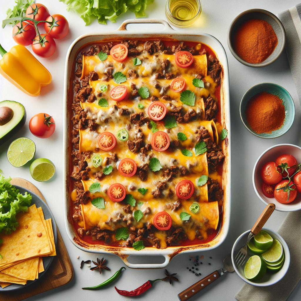 Hearty Beef Enchilada Bake: A Flavor-Packed Family Feast