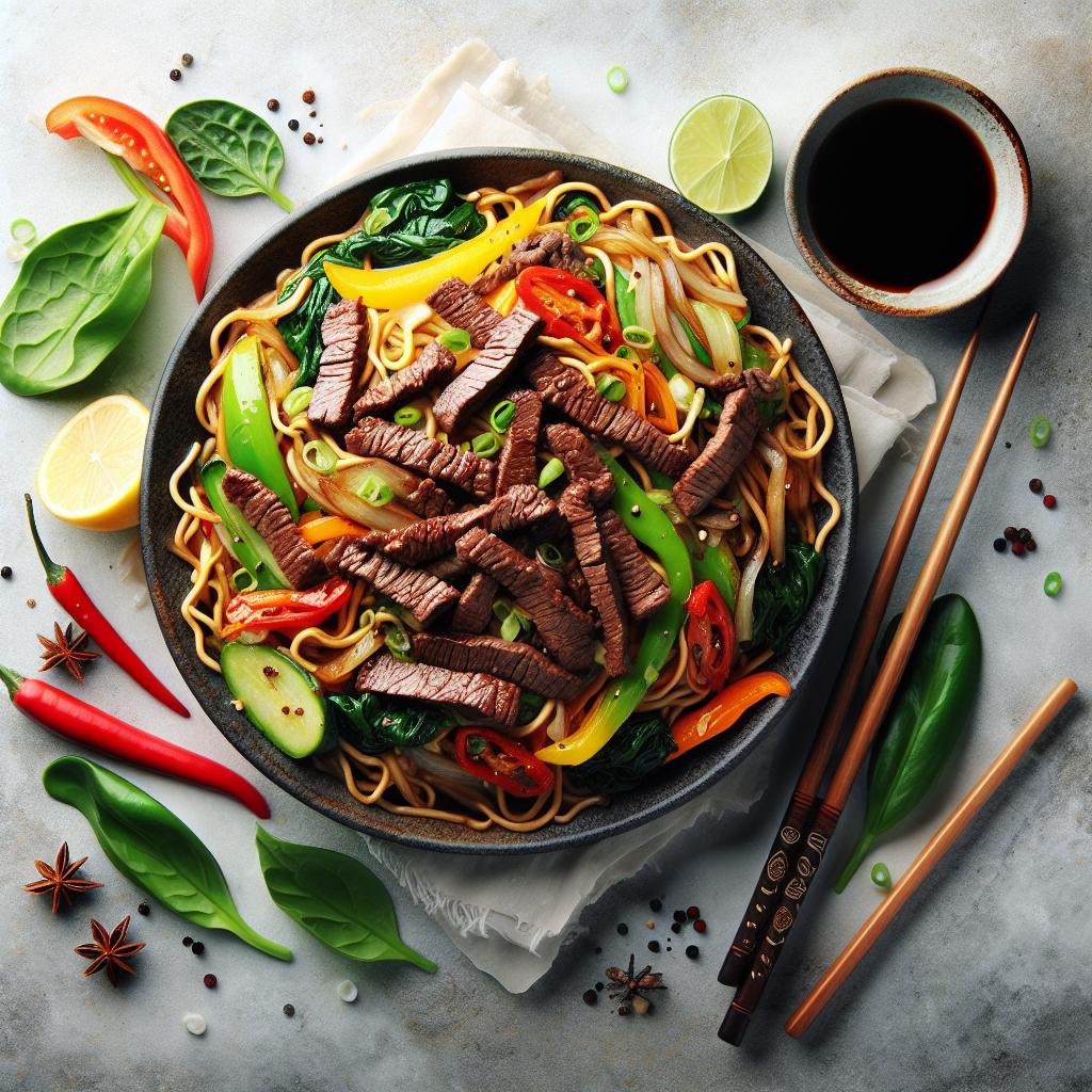 Sizzling Beef Stir Fry Noodles: A Quick Flavorful Feast