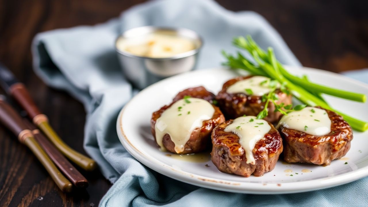 Sizzling garlic butter Steak Bites on a wooden board with parsley garnish