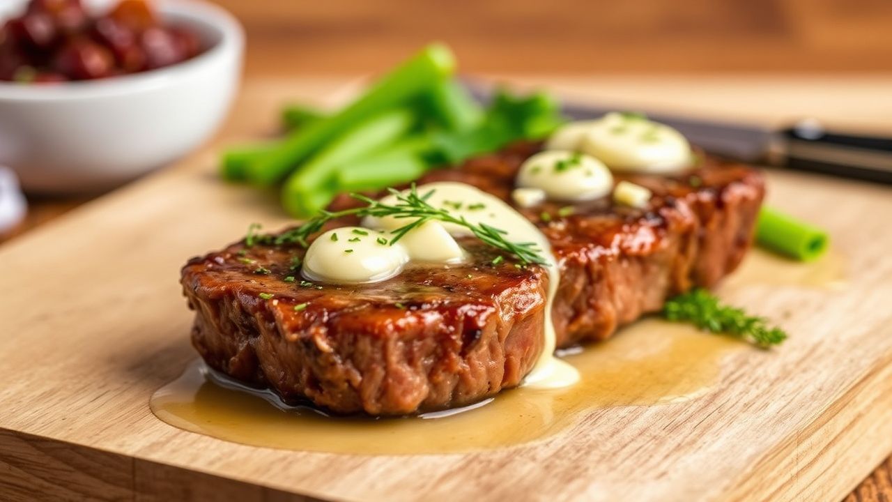 Garlic butter steak bites sizzling in skillet, garnished with parsley and coarse salt